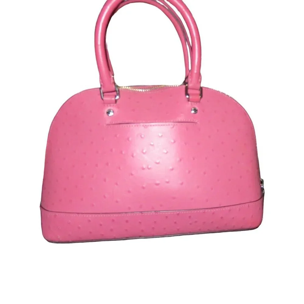 Coach Mini Dome Sierra Ostrich Embossed Leather Top Handle Satchel F66932 Adorab - Picture 2 of 11